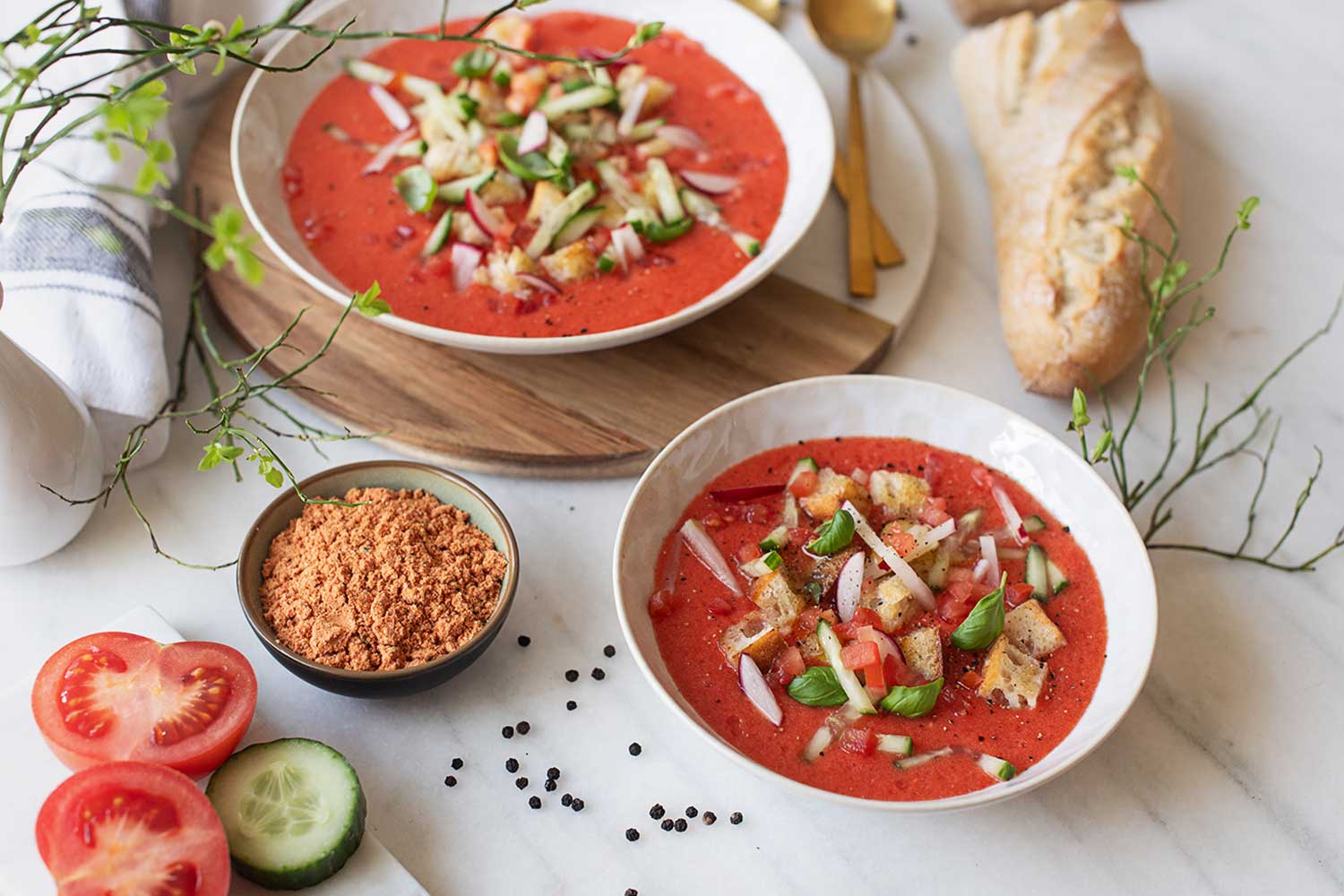 Spanische Melonen-Tomaten-Gazpacho