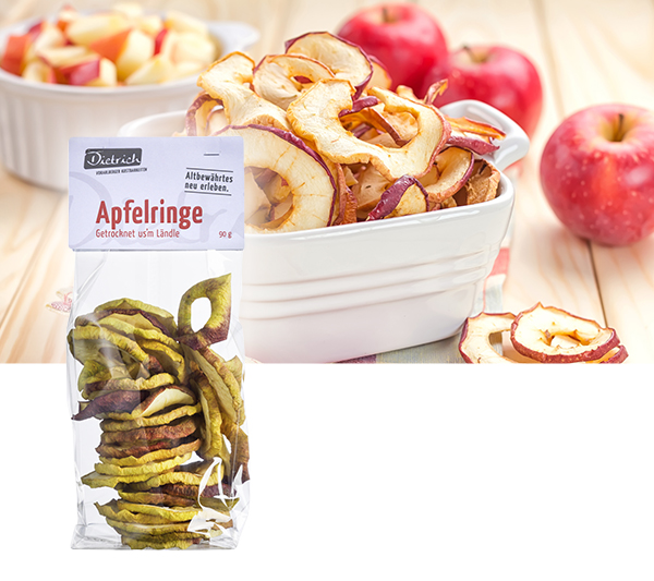 Getrocknete Apfelringe