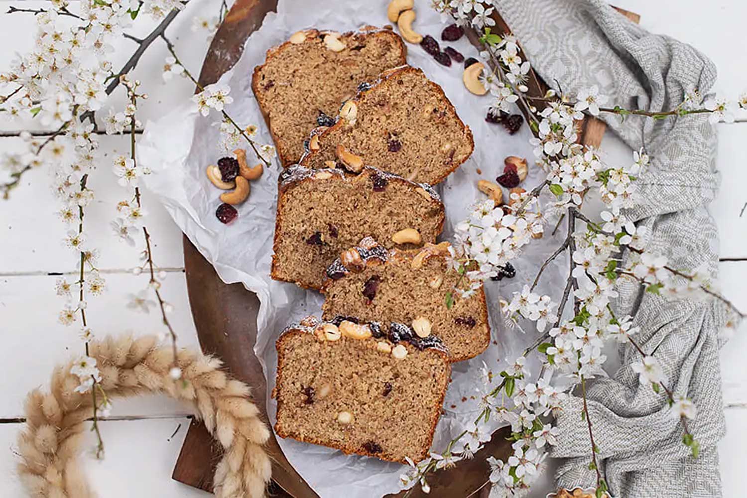 Cashew Cranberry Walnusskuchen