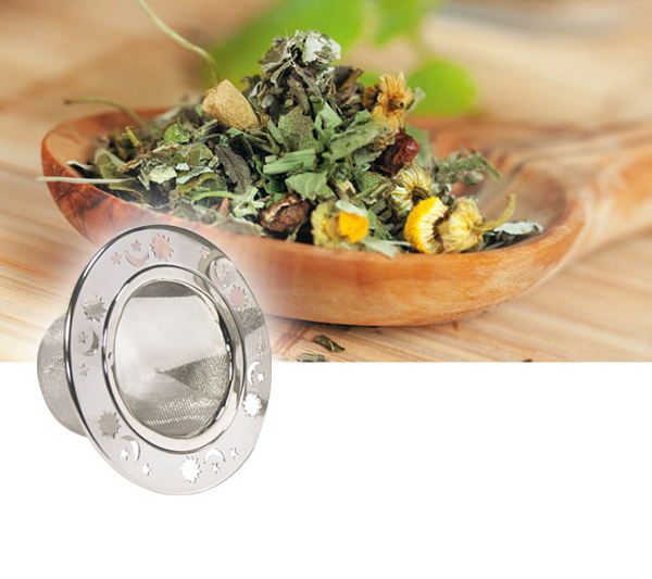Teesieb mit Schmuckring