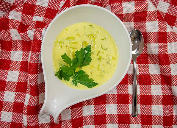 Belgische Kartoffel Lauchsuppe nach Burgl's Art