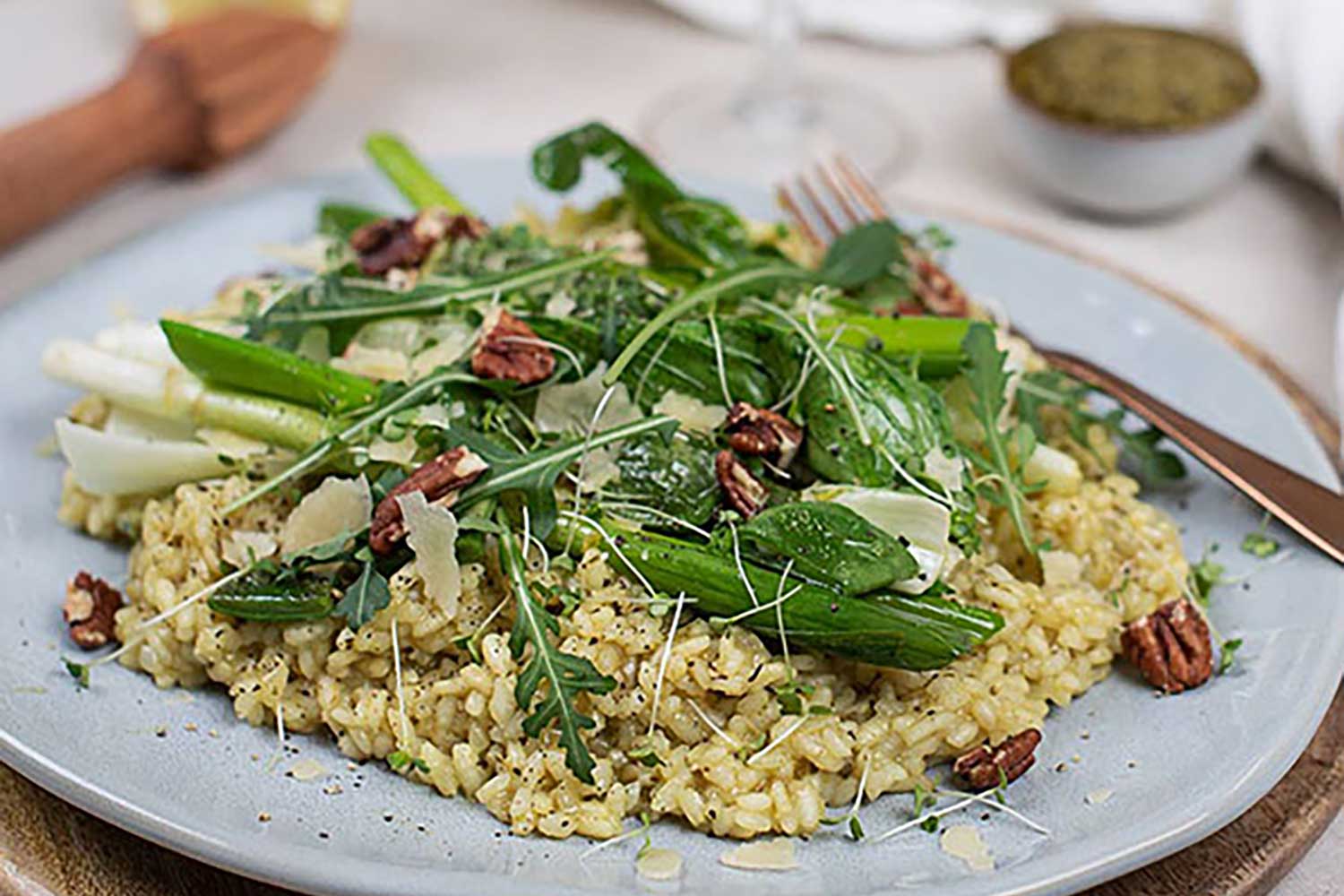 Risotto mit grünem Gemüse