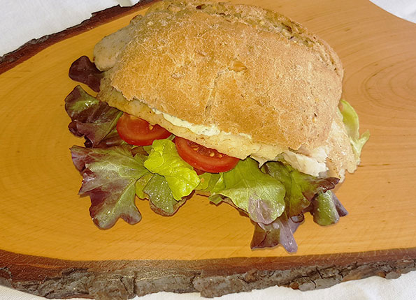 Fischburger mit Joghurt-Soße