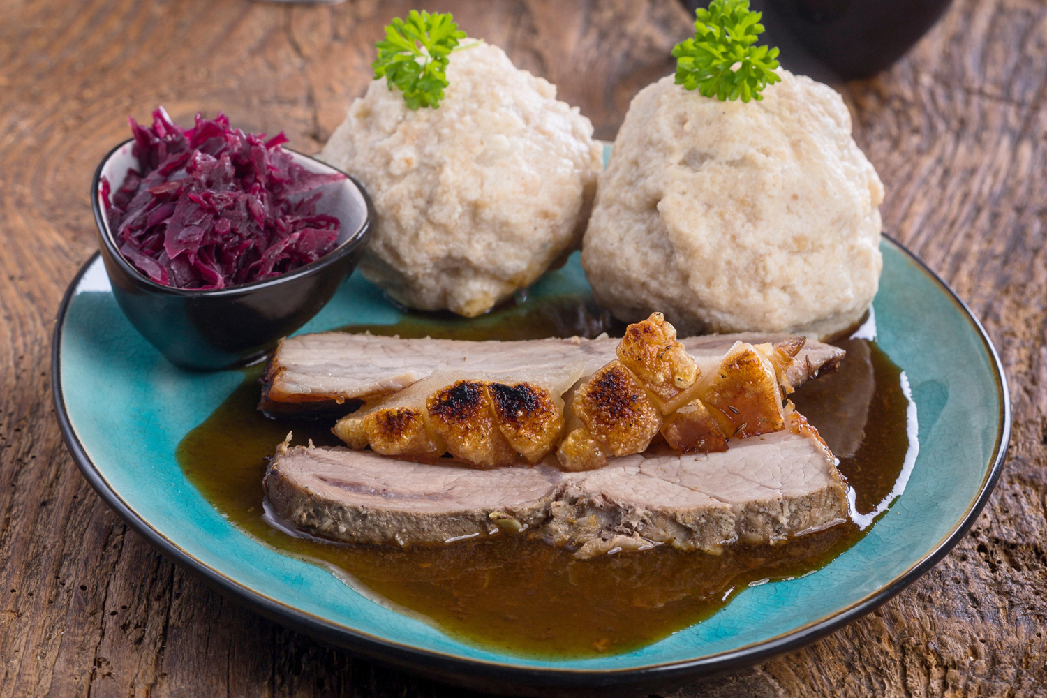 Schweinsbraten mit Knödel
