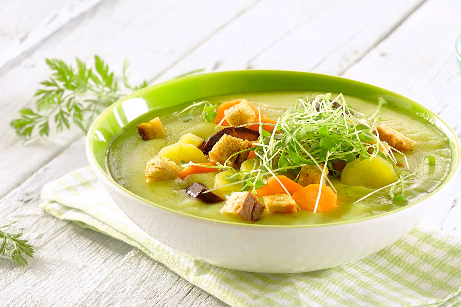 Kartoffel-Kressesuppe
